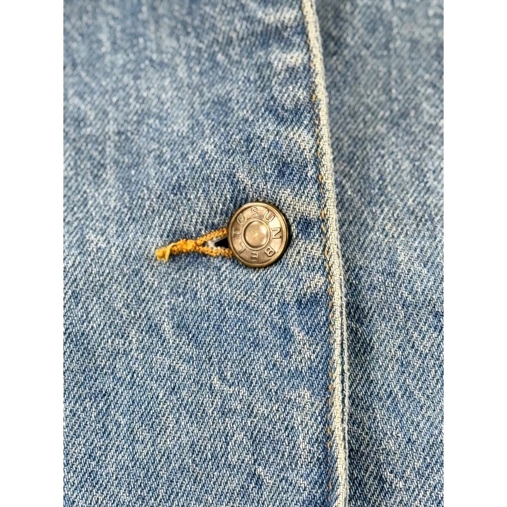 Sunbelt Sportswear Vintage Denim Southwestern Blazer Jacket Blue Embroidered Xl - Picture 7 of 9